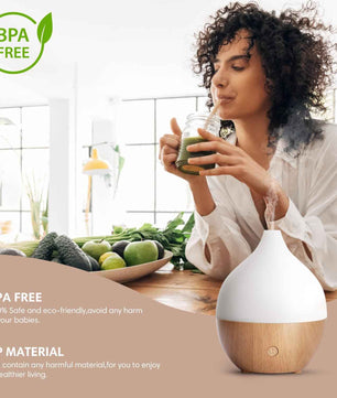 SALKING Diffuseur d'Huile Essentielle, 100ml Ultrasonique Diffuseur Huiles Essentielles Electrique, Humidificateur d'air avec Lumière Chaude Arrêt Automatique pour Chambre, Yoga, Massage, Paquet de 2 - Cpourtoi.Net