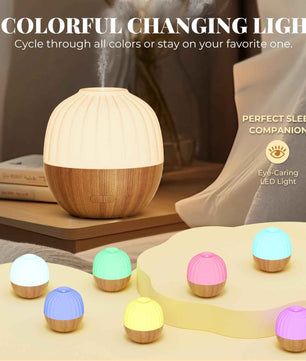 SALKING Diffuseur d'Huile Essentielle, 100ml Ultrasonique Diffuseur Huiles Essentielles Electrique, Humidificateur d'air avec Lumière Chaude Arrêt Automatique pour Chambre, Yoga, Massage, Paquet de 2 - Cpourtoi.Net