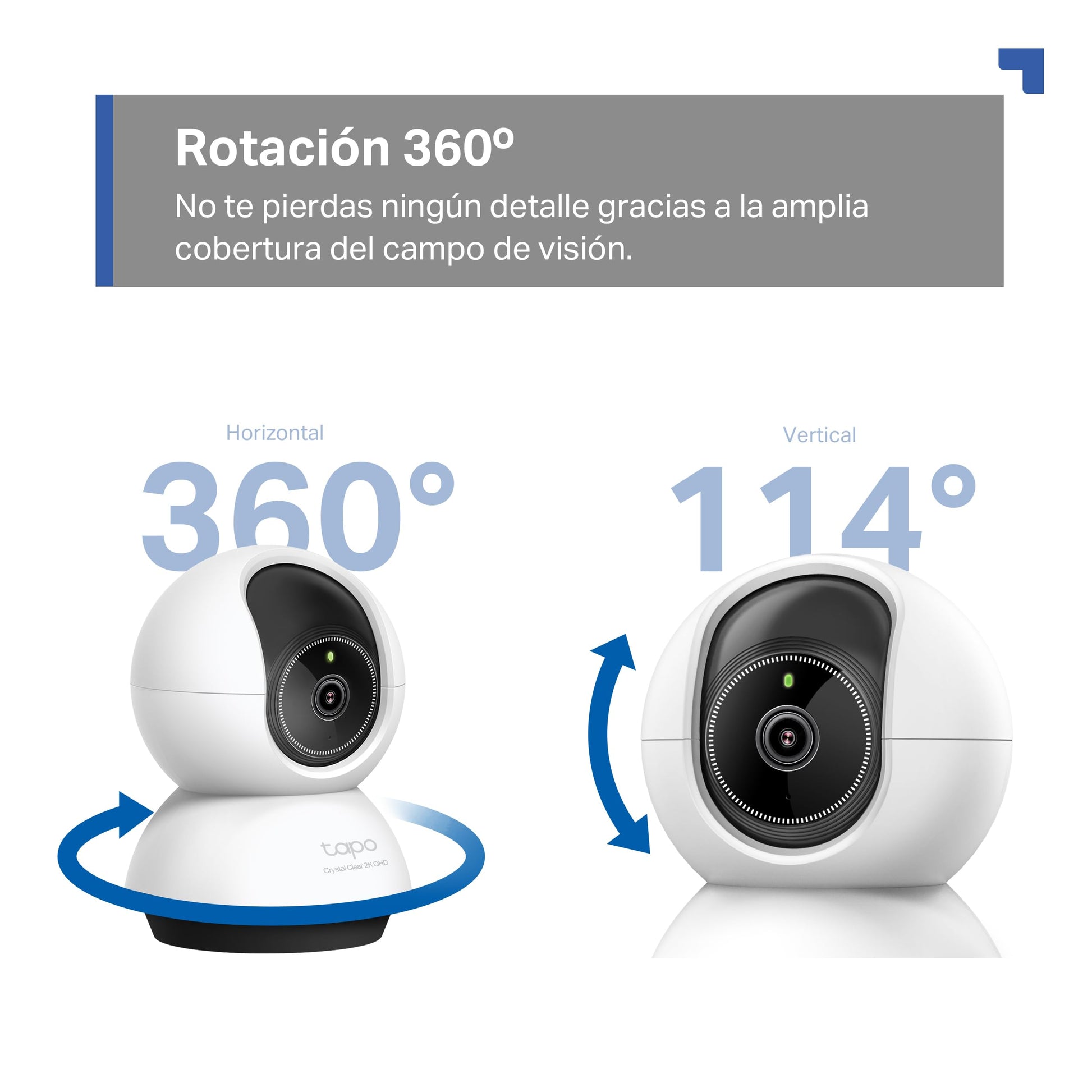 Tapo C220 2.5K Caméra de Surveillance WiFi intérieure 360° avec Détection Humaine AI - Cpourtoi.Net