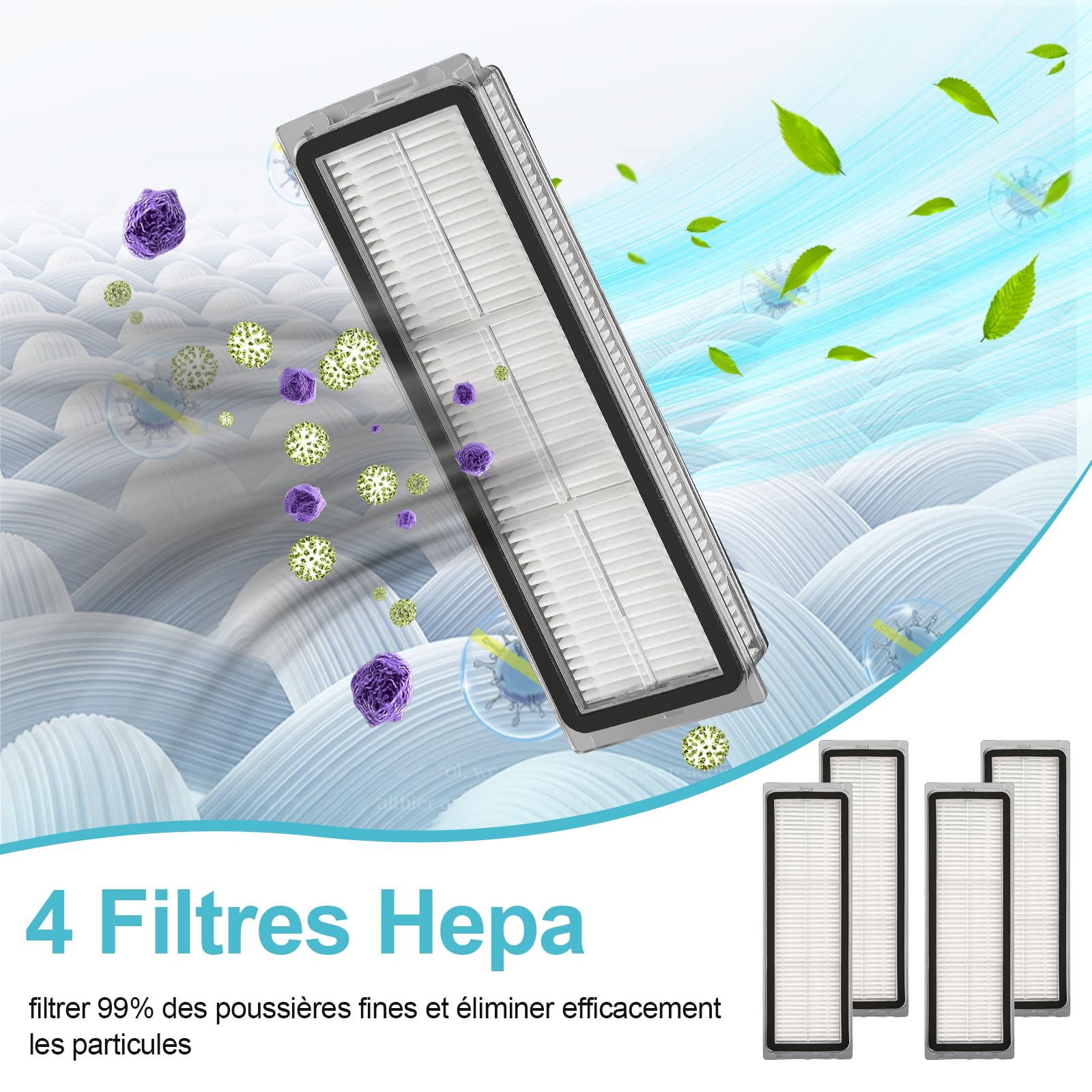 pièces de rechange Dreame L10 Prime / L10s Plus / L10s Pro Gen 2 / L10s Ultra/Xiaomi X20 Plus / X10+2 brosses principales 8 serpillères de nettoyage 4 filtres 8 brosses latéralesh - Cpourtoi.Net