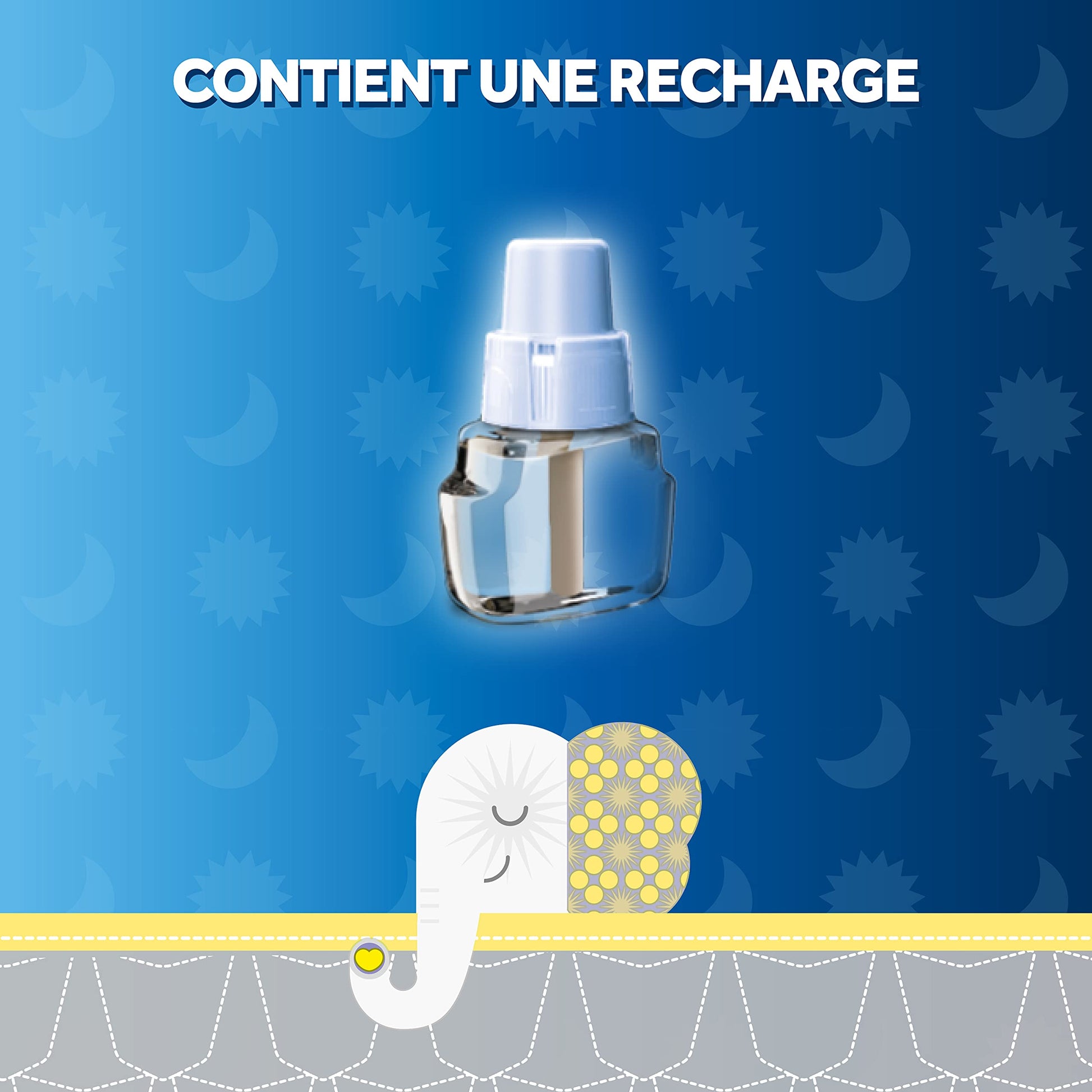 Recharge liquide Raid Family incluse, compatible avec le diffuseur électrique pour une protection anti-moustiques continue sans parfum.