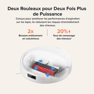 roborock Q8 Max+ Aspirateur Robot Laveur avec Station, Vidange Automatique, 5500Pa
