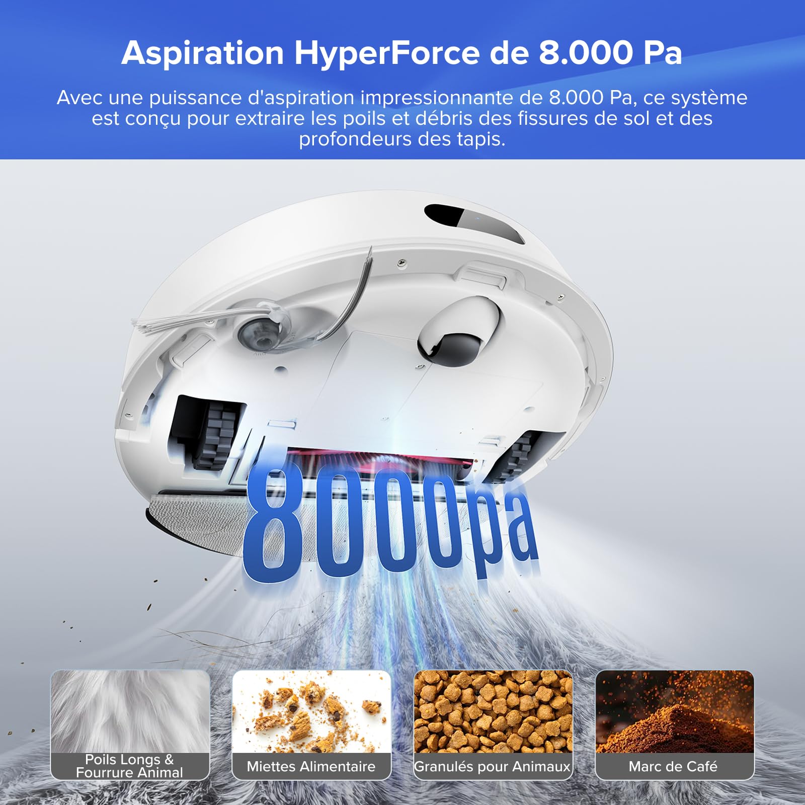 Roborock Q7 L5+ – Aspirateur robot laveur 8000 Pa avec station automatique - Cpourtoi.Net