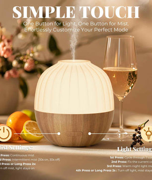 SALKING Diffuseur d'Huile Essentielle, 100ml Ultrasonique Diffuseur Huiles Essentielles Electrique, Humidificateur d'air avec Lumière Chaude Arrêt Automatique pour Chambre, Yoga, Massage, Paquet de 2 - Cpourtoi.Net