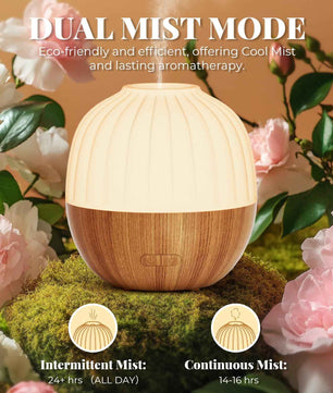 SALKING Diffuseur d'Huile Essentielle, 100ml Ultrasonique Diffuseur Huiles Essentielles Electrique, Humidificateur d'air avec Lumière Chaude Arrêt Automatique pour Chambre, Yoga, Massage, Paquet de 2 - Cpourtoi.Net