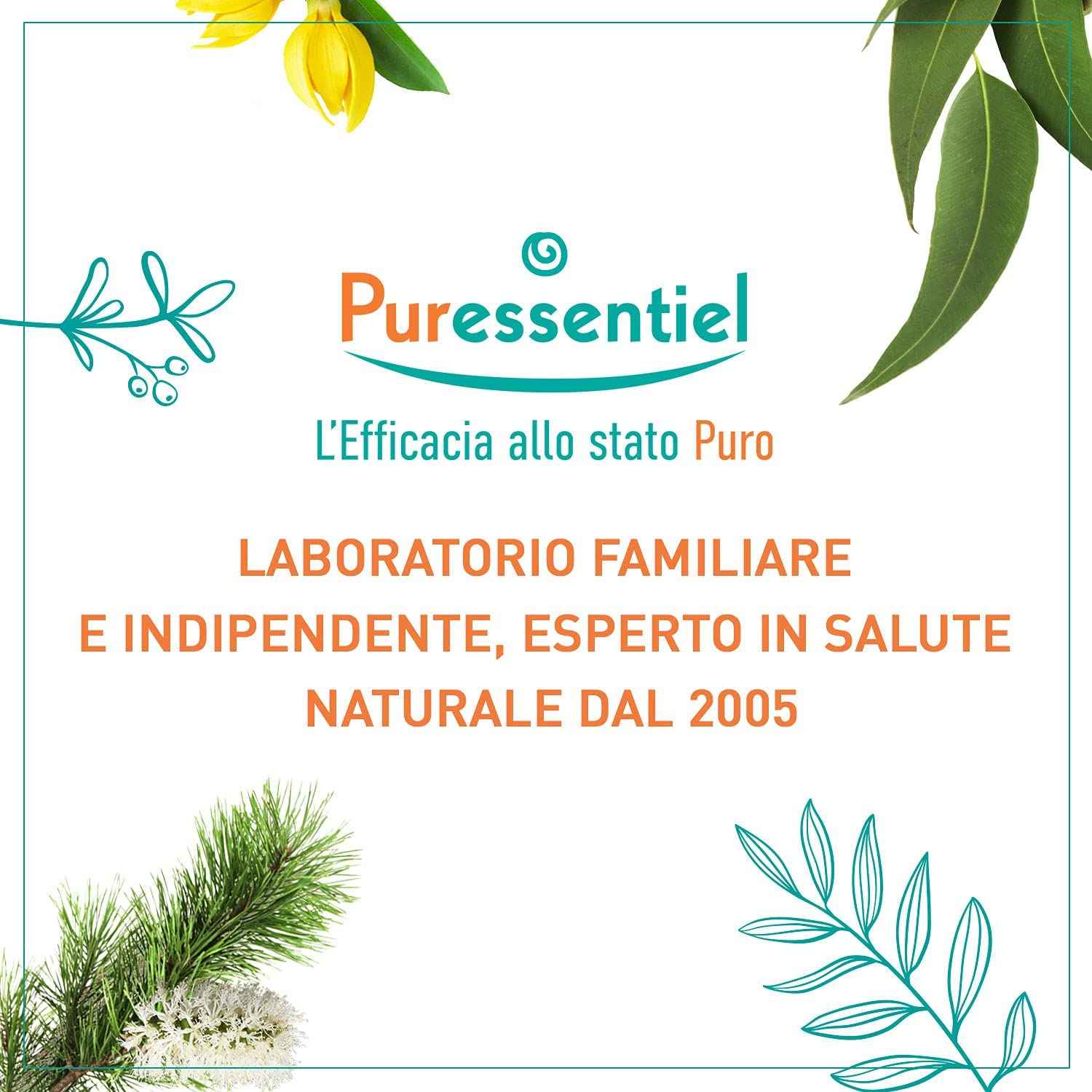 Visuel promotionnel Puressentiel mettant en avant son expertise en santé naturelle depuis 2005. Laboratoire familial indépendant spécialisé en aromathérapie.