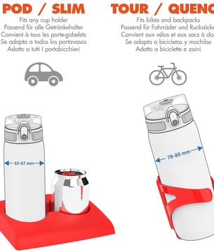 Ion8 Gourde, 500ml, Anti-Fuite, Facile à Ouvrir, Verrouillage Sécurisé, Lavable en Lave-vaisselle, Sans BPA, Poignée de Transport, S'adapte aux Porte-gobelets, Facile à Nettoyer, Motif Papillon - Cpourtoi.Net