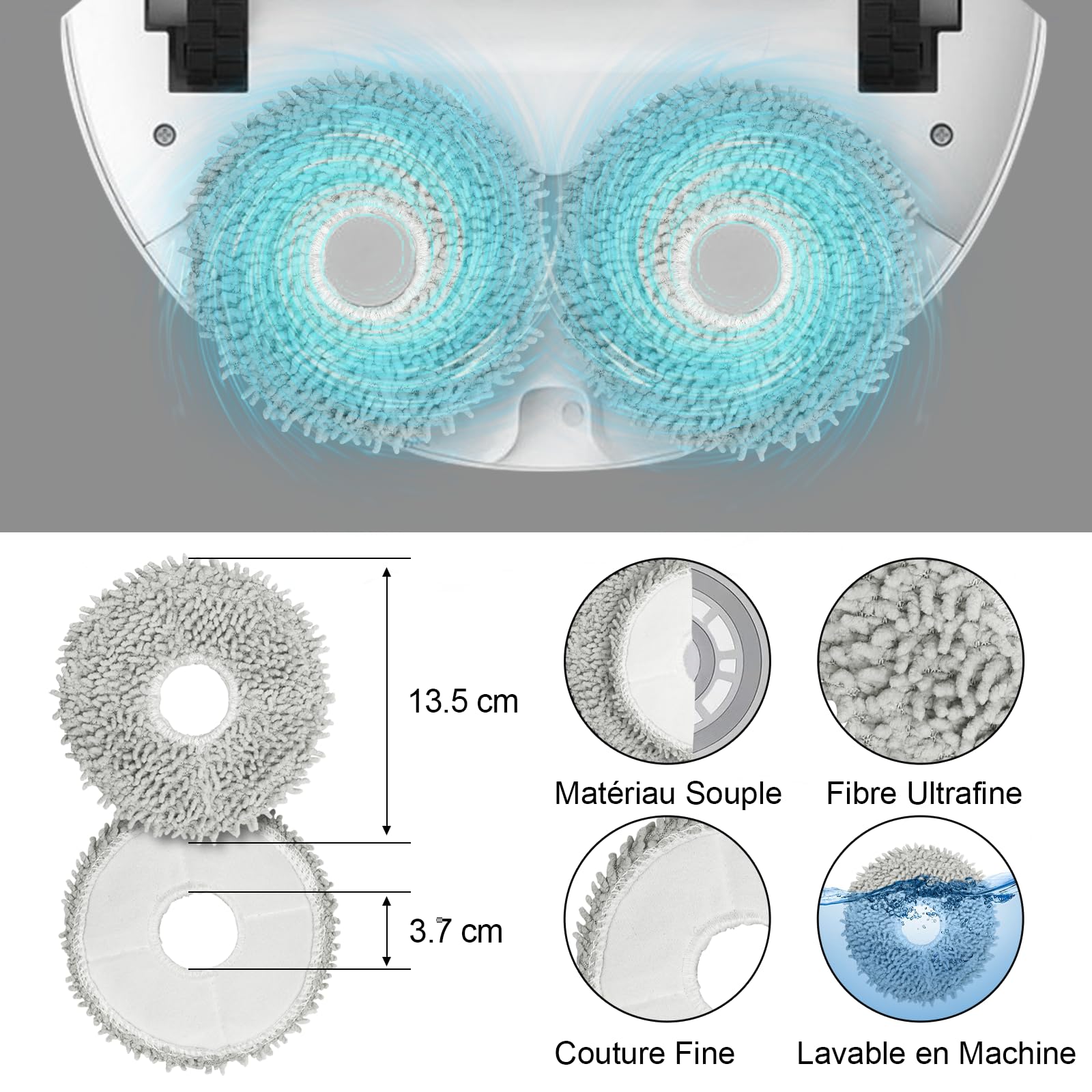 pièces de rechange Dreame L10 Prime / L10s Plus / L10s Pro Gen 2 / L10s Ultra/Xiaomi X20 Plus / X10+2 brosses principales 8 serpillères de nettoyage 4 filtres 8 brosses latéralesh - Cpourtoi.Net