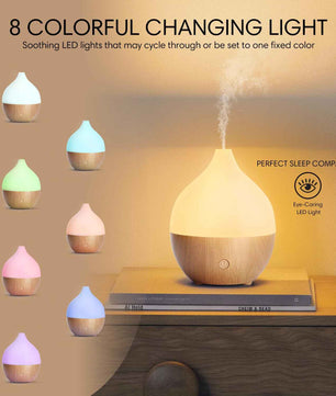 SALKING Diffuseur d'Huile Essentielle, 100ml Ultrasonique Diffuseur Huiles Essentielles Electrique, Humidificateur d'air avec Lumière Chaude Arrêt Automatique pour Chambre, Yoga, Massage, Paquet de 2 - Cpourtoi.Net