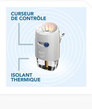 Raid Max Prise Anti-Moustiques Électrique Liquide - Moustiques et Moustiques Tigres 60 Nuits - 1 Diffuseur + 1 Recharge - Sans Parfum