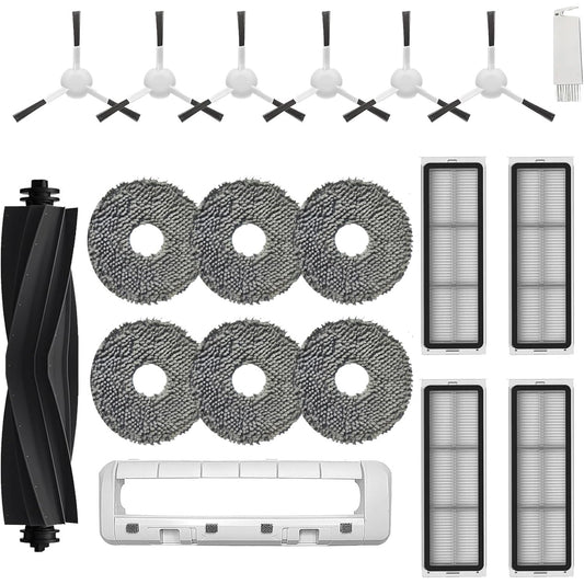 Accessoires pour Dreame L10s Ultra,L10 Prime,L10s Pro Gen 2/Gen 3,L10s Plus,Xiaomi X20+,1 brosses principales,1 Couvercle de Brosse Principale, 6 brosses latérales, 4 filtres, 6 serpillères