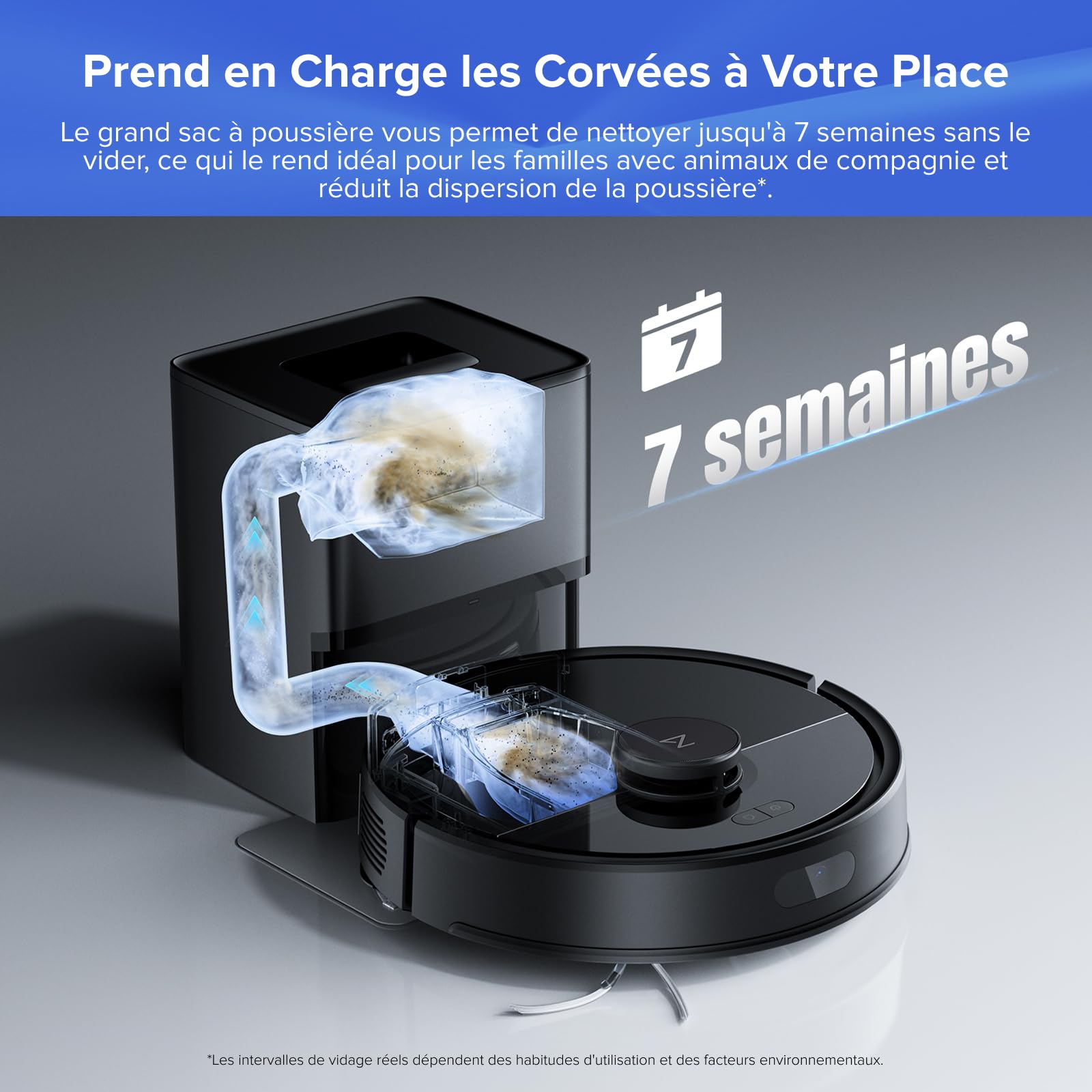 Roborock Q7 L5+ – Aspirateur robot laveur 8000 Pa avec station automatique - Cpourtoi.Net