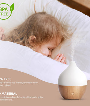 SALKING Diffuseur d'Huile Essentielle, 100ml Ultrasonique Diffuseur Huiles Essentielles Electrique, Humidificateur d'air avec Lumière Chaude Arrêt Automatique pour Chambre, Yoga, Massage, Paquet de 2 - Cpourtoi.Net