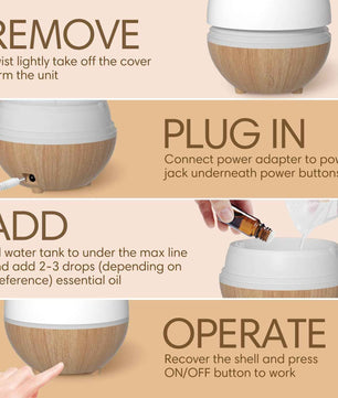 SALKING Diffuseur d'Huile Essentielle, 100ml Ultrasonique Diffuseur Huiles Essentielles Electrique, Humidificateur d'air avec Lumière Chaude Arrêt Automatique pour Chambre, Yoga, Massage, Paquet de 2 - Cpourtoi.Net