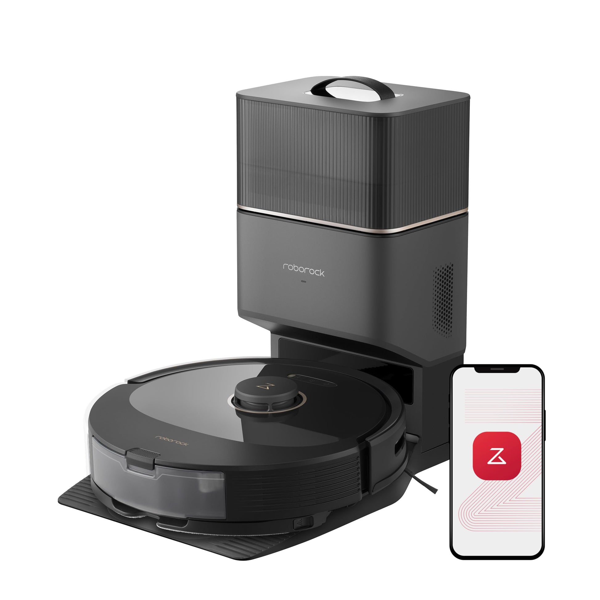 roborock Q8 Max+ Aspirateur Robot Laveur avec Station, Vidange Automatique, 5500Pa
