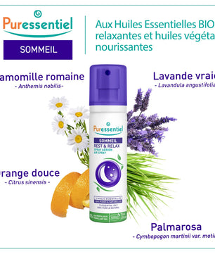 Puressentiel - Spray Aérien Sommeil et Détente aux 12 Huiles Essentielles - Cpourtoi.Net