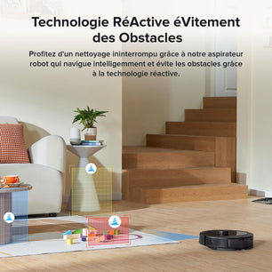 roborock Q8 Max+ Aspirateur Robot Laveur avec Station, Vidange Automatique, 5500Pa