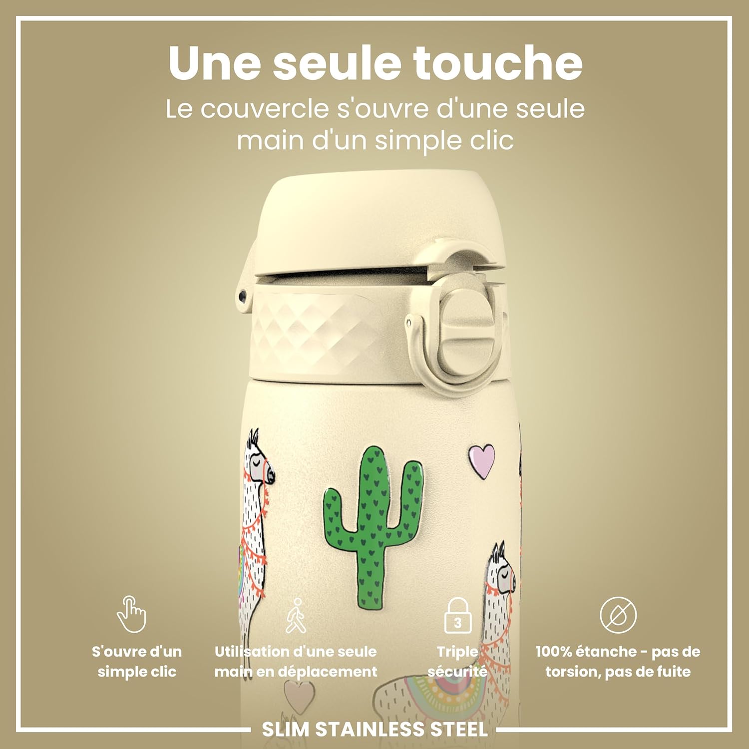 Ion8 gourde en inox léger, 600 ml, - Cpourtoi.Net