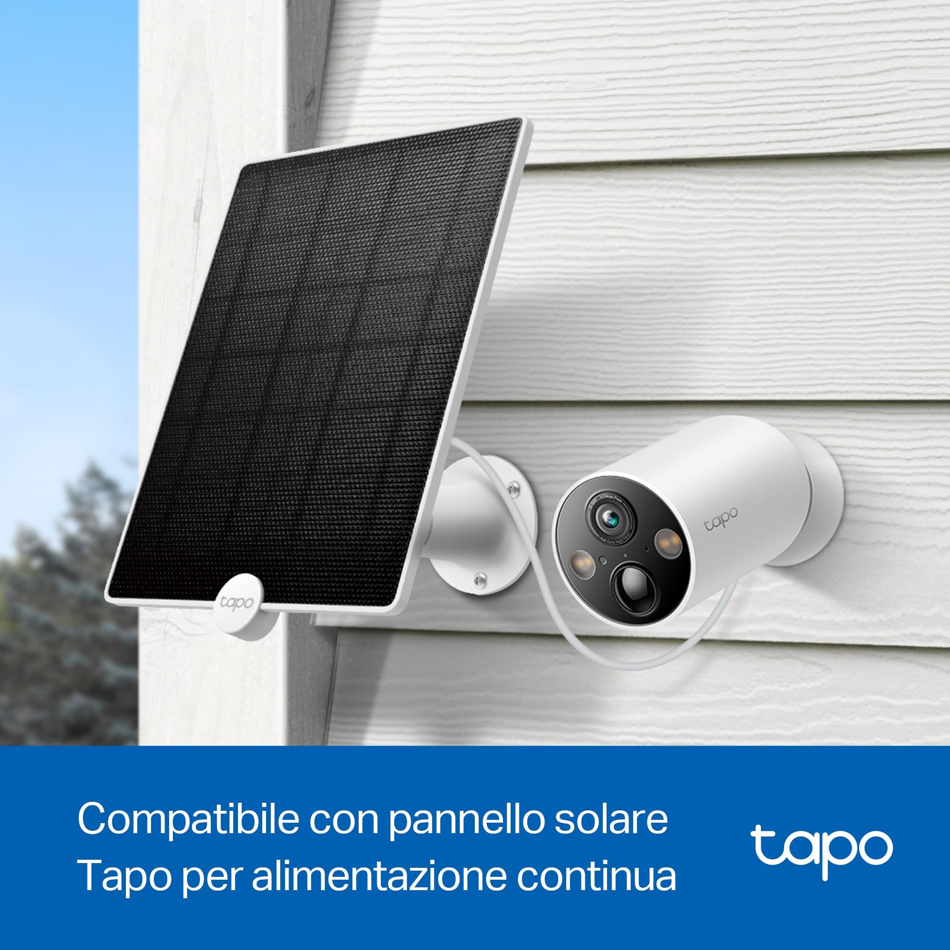 Tapo 2.5K 4MP Caméra Surveillance WiFi Extérieure sans Fil avec Panneau Solaire Batterie 10 000mAh, Autonomie de 300j,