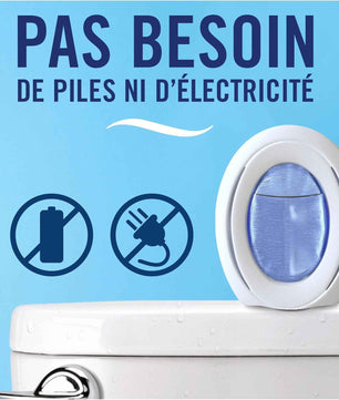 Febreze Petit Coin Pureté De Coton, Désodorisant WC Sans Électricité, Combat et Prévient les Odeurs, Technologie OdourClear, Protège les Surfaces Souples, Activation Simple, Fraîcheur Jusqu'à 50 Jours