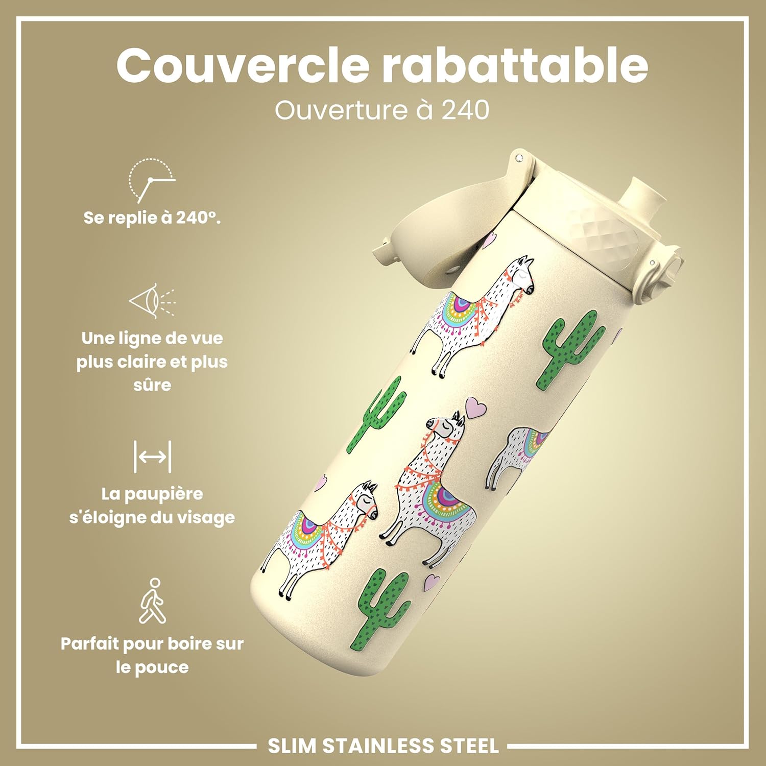 Ion8 gourde en inox léger, 600 ml, - Cpourtoi.Net