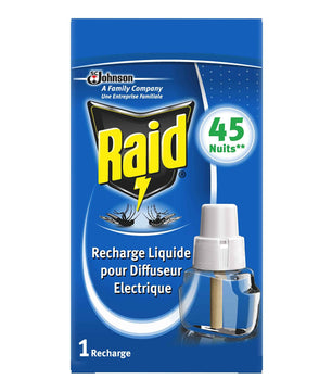 Raid Recharge Électrique Liquide, 45 Nuits, 1 Recharge 27 ml
