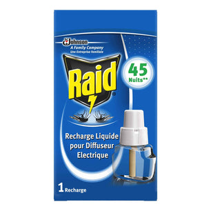 Raid Recharge Électrique Liquide, 45 Nuits, 1 Recharge 27 ml