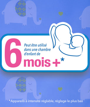 Utilisable dès 6 mois, le diffuseur Raid Family offre une protection anti-moustiques douce et continue pour les chambres de bébé.