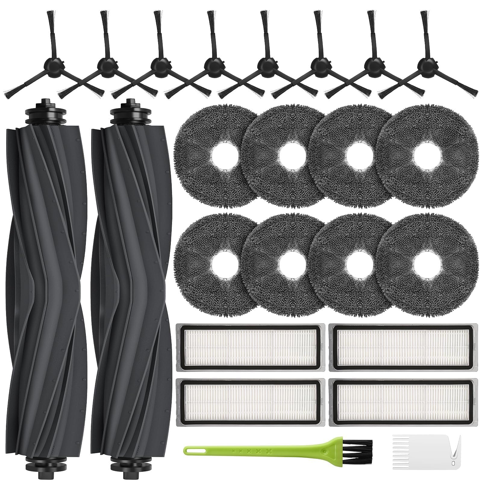 pièces de rechange Dreame L10 Prime / L10s Plus / L10s Pro Gen 2 / L10s Ultra/Xiaomi X20 Plus / X10+2 brosses principales 8 serpillères de nettoyage 4 filtres 8 brosses latéralesh - Cpourtoi.Net