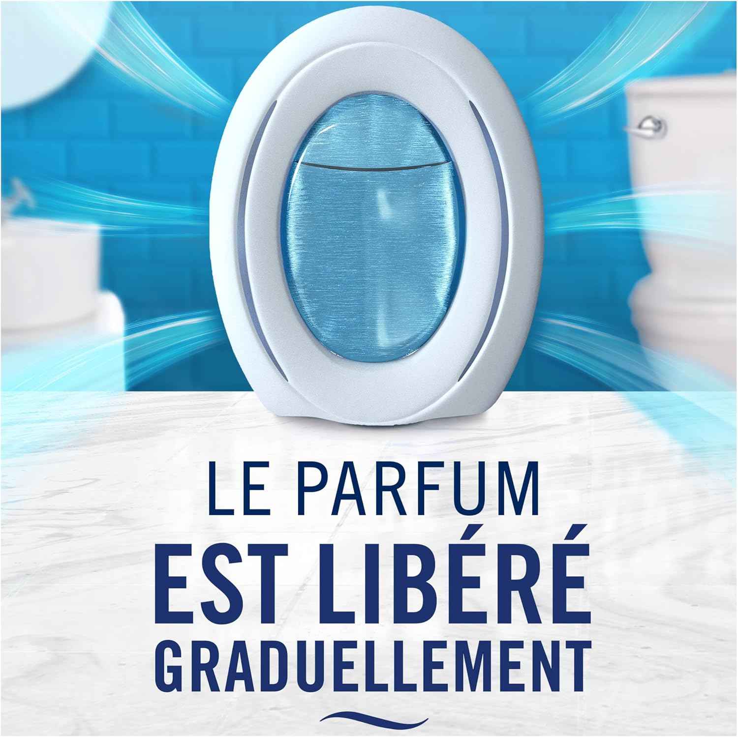 Febreze Petit Coin Pureté De Coton, Désodorisant WC Sans Électricité, Combat et Prévient les Odeurs, Technologie OdourClear, Protège les Surfaces Souples, Activation Simple, Fraîcheur Jusqu'à 50 Jours