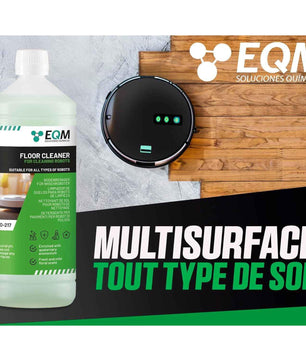 EQM - ECO-217 - Nettoyant de Sol pour Robots laveurs - 1L - Nettoyant concentré convenant à tous les types de robots - Ne nuit pas aux matériaux grâce à son pH neutre - Arôme floral - Cpourtoi.Net
