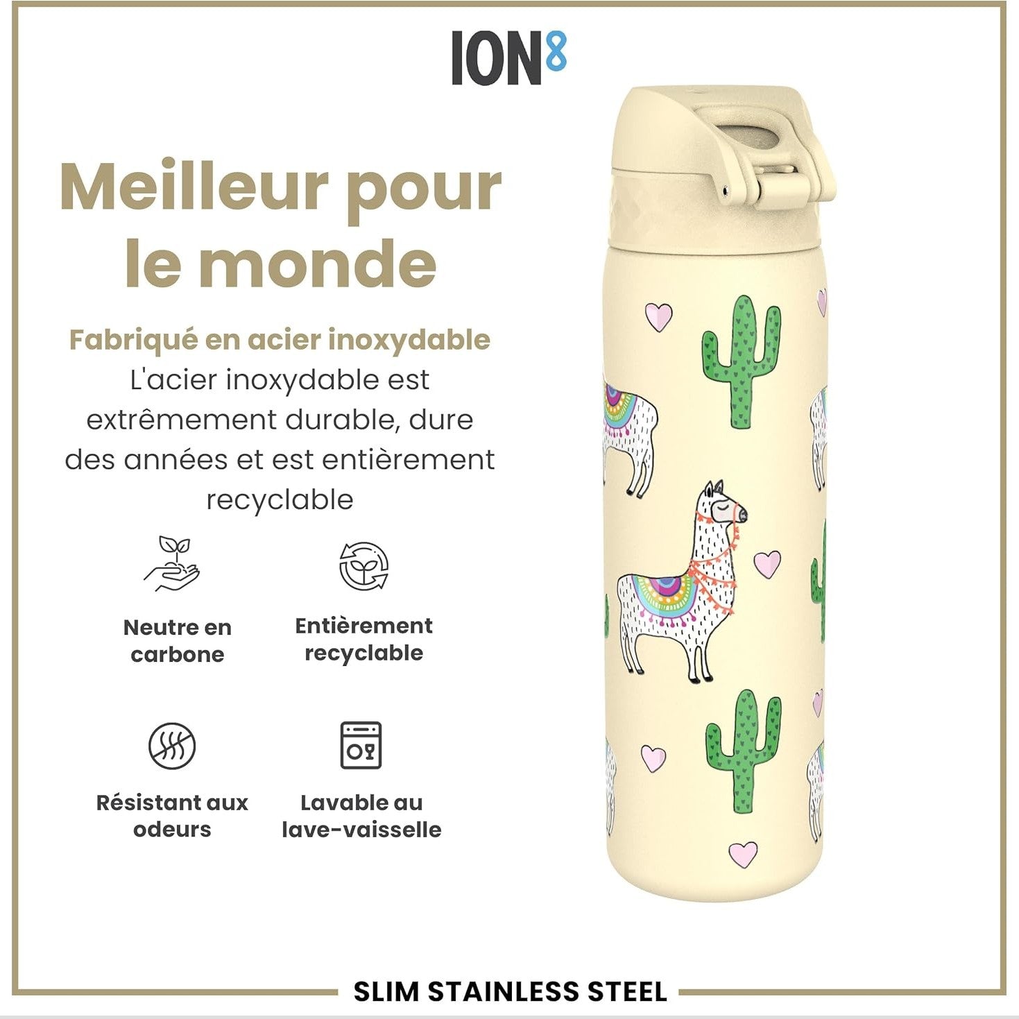 Ion8 gourde en inox léger, 600 ml, - Cpourtoi.Net