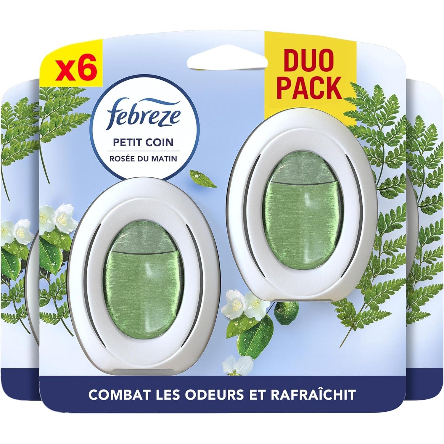 Febreze Petit Coin Rosée du Matin, Lot de 2 Désodorisants WC Sans Électricité, Combat et Prévient les Odeurs, Technologie OdourClear, Fraîcheur Continue Jusqu'à 50 Jours - Cpourtoi.Net