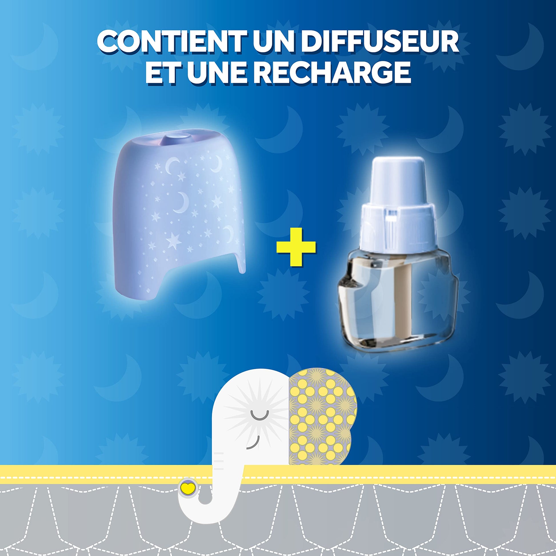 Pack Raid Family avec diffuseur électrique et recharge incluse, protection anti-moustiques sans parfum pour 45 nuits d’efficacité.