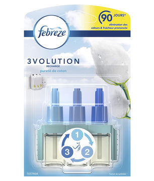 Febreze 3 Volution Recharge pour Désodorisant Électrique Pureté de Coton 20 ml