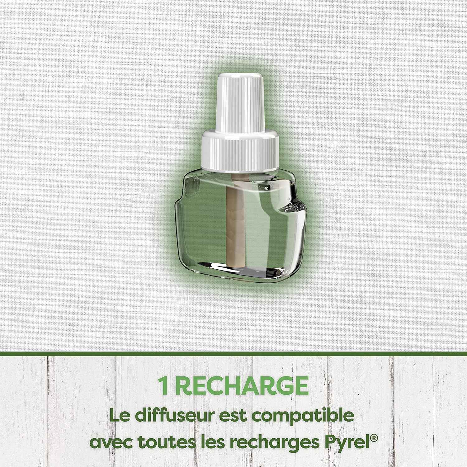 Pyrel Diffuseur Liquide Repulsif Moustiques Agrumes Boises 45 Nuits 32Ml