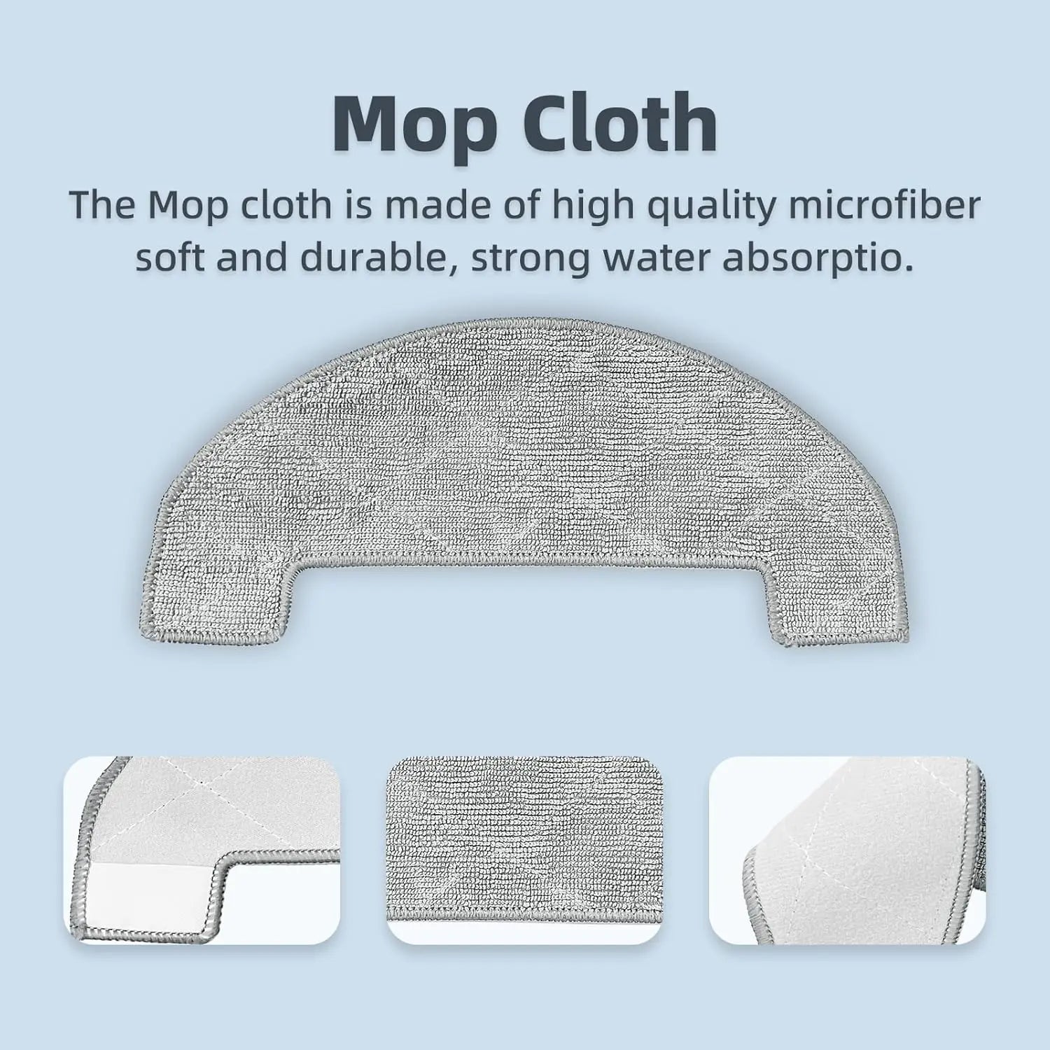 Accessoires compatibles pour Ultenic D10 / T10 Lite / T20 Pro, pour Proscenic Q8 Max, pour Mova E20 Plus, pour MONSGA MS1 MAX, 1 brosse principale, 4 brosses latérales, 4 filtres, 4 lingettes Cpourtoi.Net