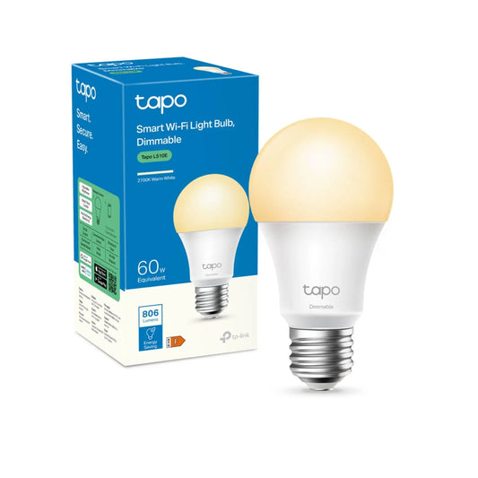 Tapo Ampoule L510 E WiFi , E27 LED lumière, blanc chaud, 2700K, Dimmable 8.7W 806Lm, Compatible avec Alexa et Google Home, - Cpourtoi.Net