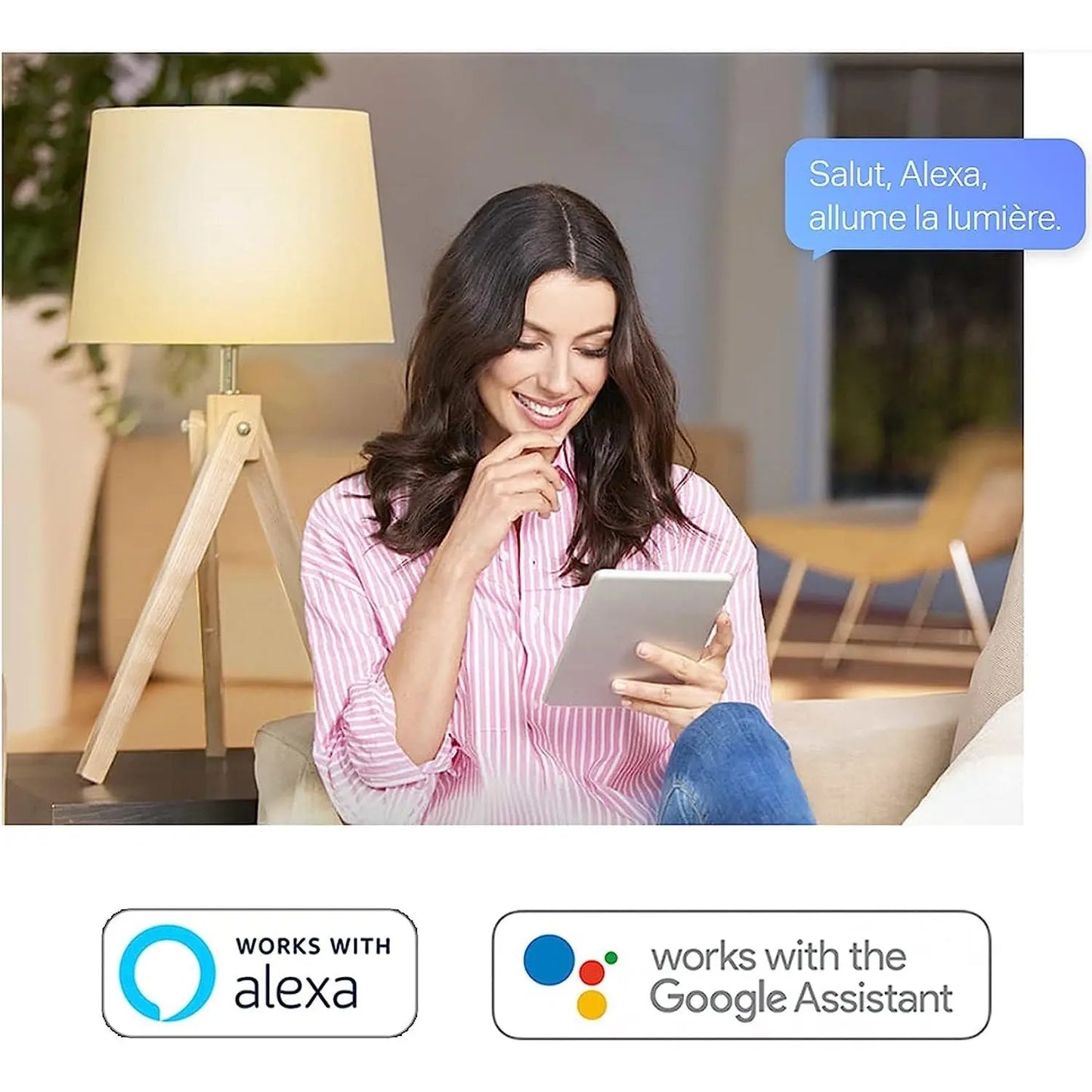 Tapo Ampoule L510 E WiFi , E27 LED lumière, blanc chaud, 2700K, Dimmable 8.7W 806Lm, Compatible avec Alexa et Google Home, - Cpourtoi.Net