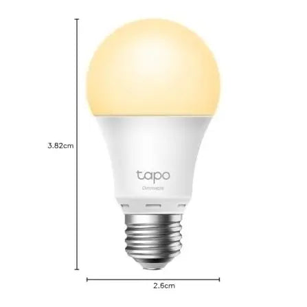 Tapo Ampoule L510 E WiFi , E27 LED lumière, blanc chaud, 2700K, Dimmable 8.7W 806Lm, Compatible avec Alexa et Google Home, - Cpourtoi.Net