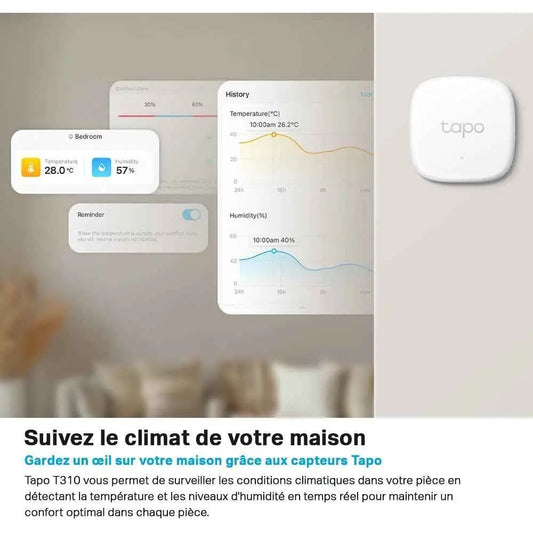 Tapo T310 Capteur Température & Humidité – Confort 24h/24 - Cpourtoi.Net