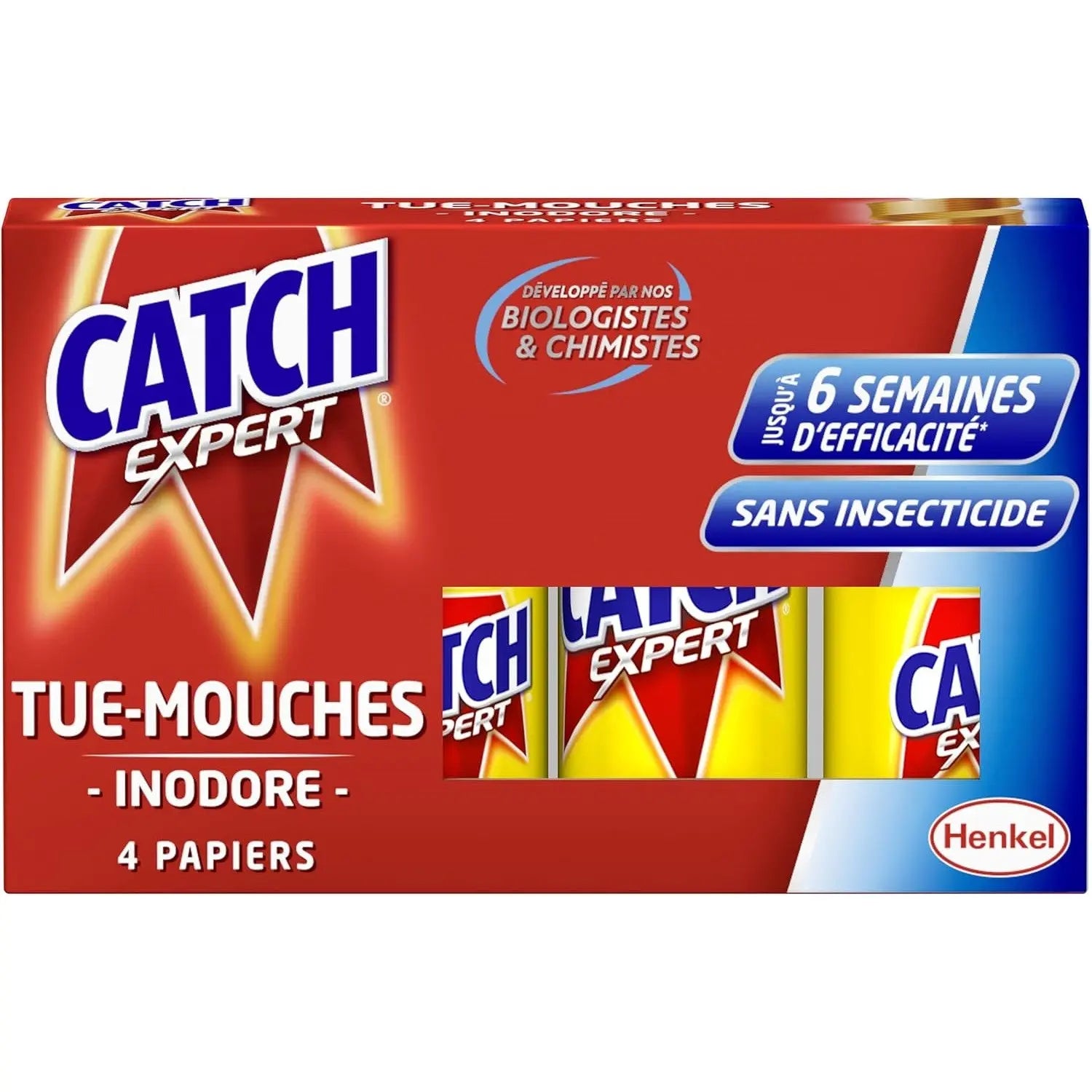 Catch Expert Tue Mouches 4 Rouleaux - Efficace, Sans Odeur - Cpourtoi.Net