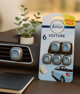 Febreze Auto Désodorisant - Fraîcheur, Odeur Neutre