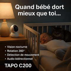 Tapo Pack Duo C210 - Vision Nocturne, Détection Mouvement