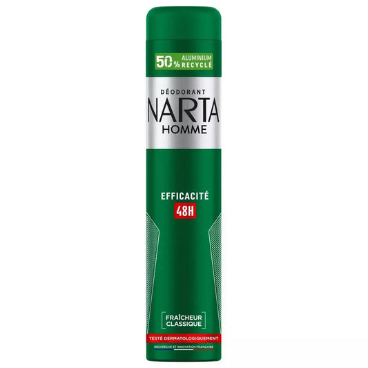 NARTA Homme Fraîcheur Classique - Déodorant Spray 48H - Cpourtoi.Net