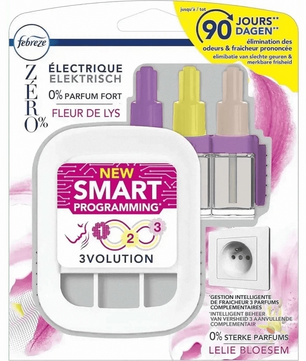 FEBREZE 3Volution Fleur De Lys - Diffuseur d'Air Anti-Odeurs et Parfum d'Intérieur - Cpourtoi.Net