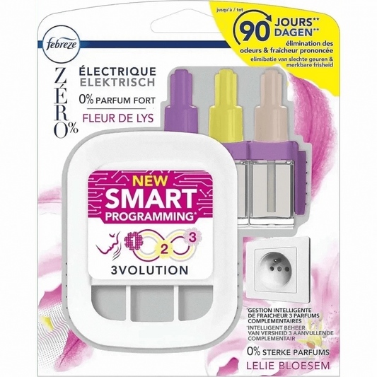 FEBREZE 3Volution Fleur De Lys - Diffuseur d'Air Anti-Odeurs et Parfum d'Intérieur - Cpourtoi.Net