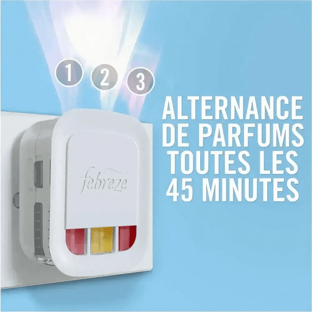 Diffuseur d'air Febreze 3Volution Zero Fleur De Lys avec recharges,Cpourtoi.Net,CI