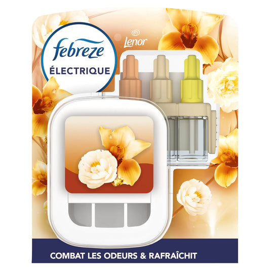 Diffuseur Électrique Souffle Précieux Febreze 3Volution Élimine Odeurs Tenaces Et Diffuse Parfum Jusqu'à 90 Jours