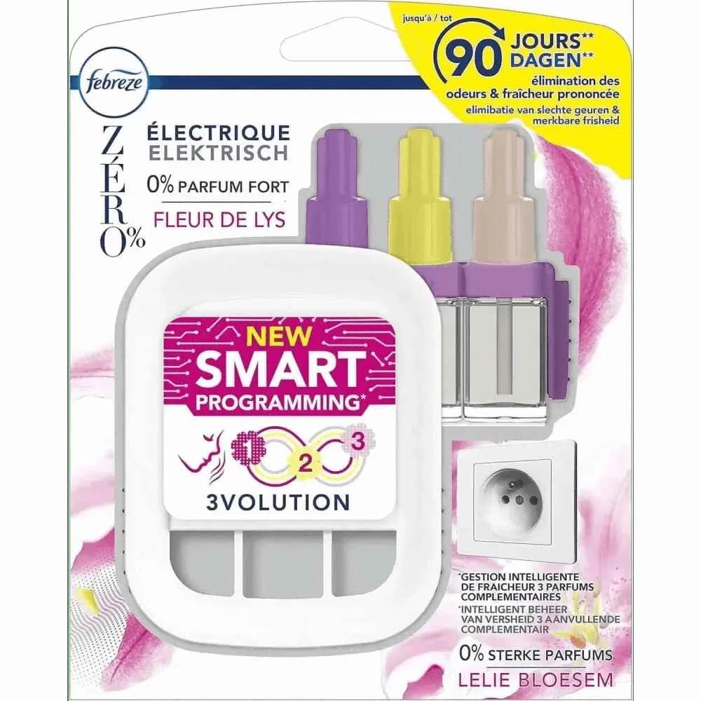 FEBREZE Diffuseur d'air  3Volution Zero Fleur De Lys avec recharges